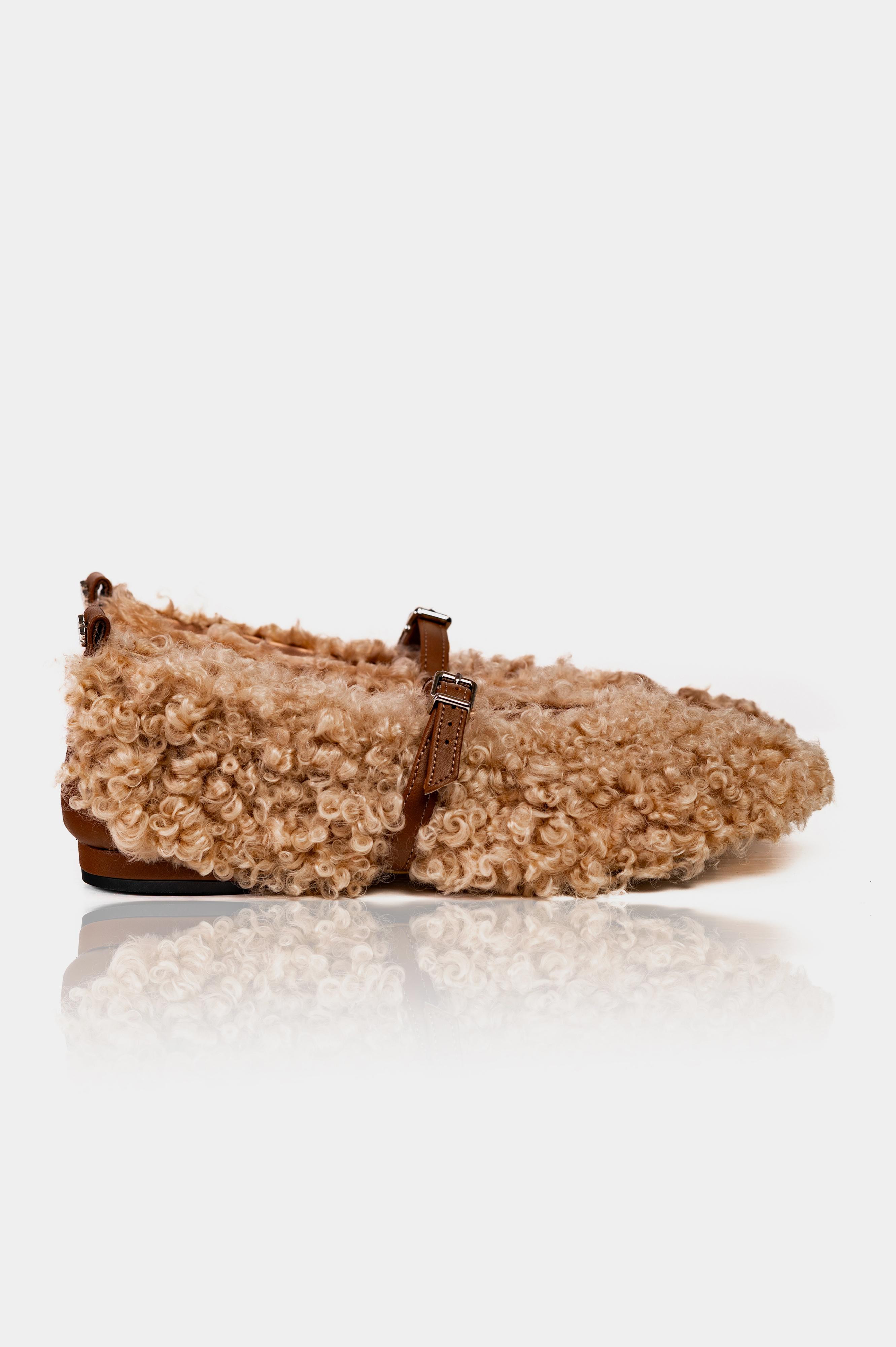 БАЛЕТКИ ХУТРЯНІ БЕЖЕВІ | Image 2