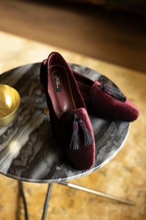 LOAFERS VELVET WINE
