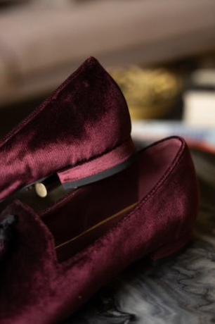 LOAFERS VELVET WINE | Фото 3