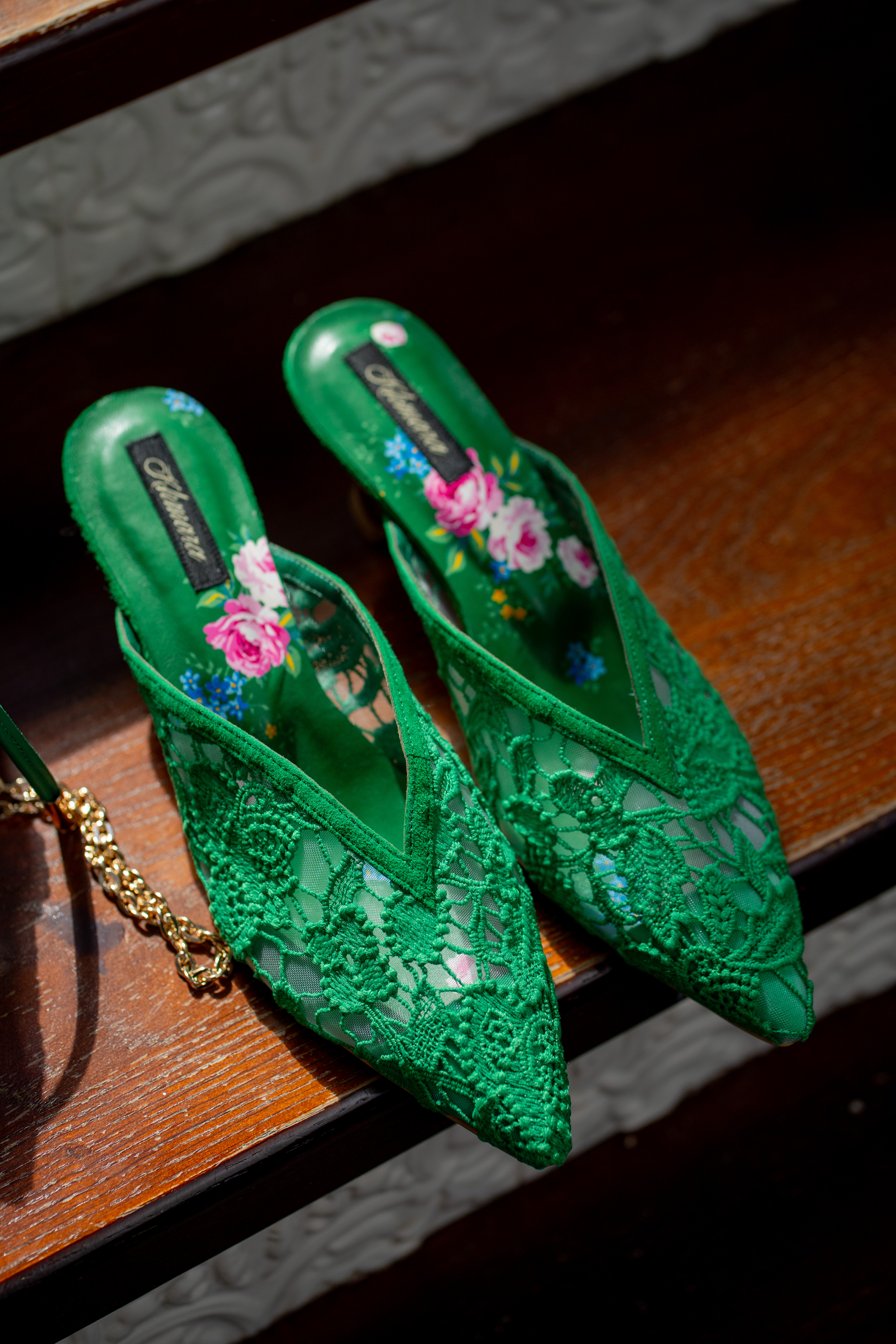 MESH MULES green
