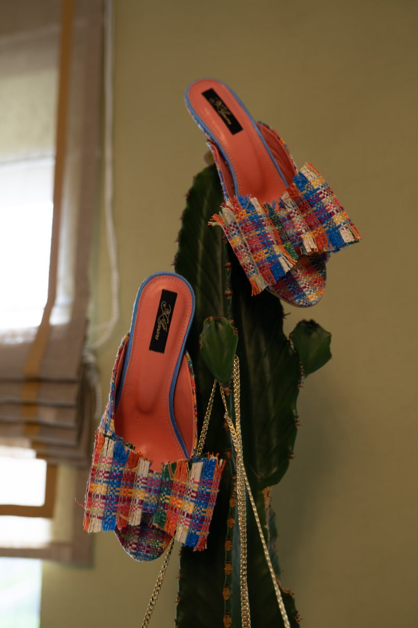 RAFFIA MOSAIC SANDALS | Фото 4