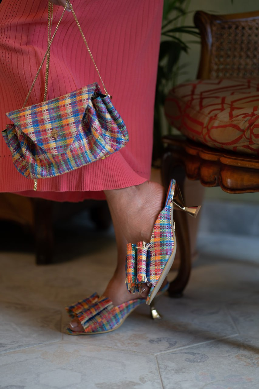 RAFFIA MOSAIC SANDALS | Фото 6
