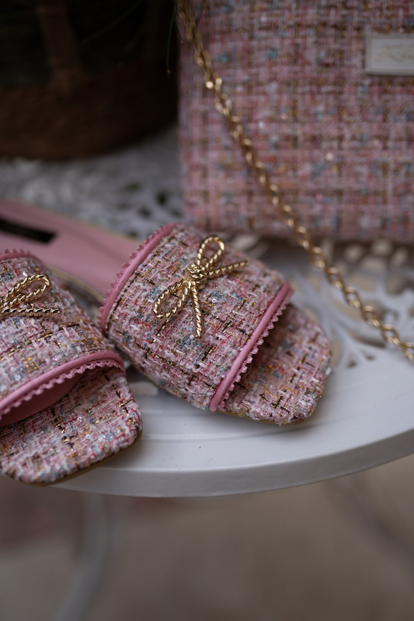 FLAT TVID MULES PINK