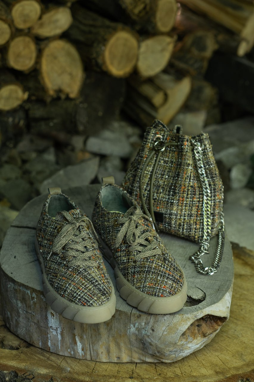 sneakers TWEED cappuccino