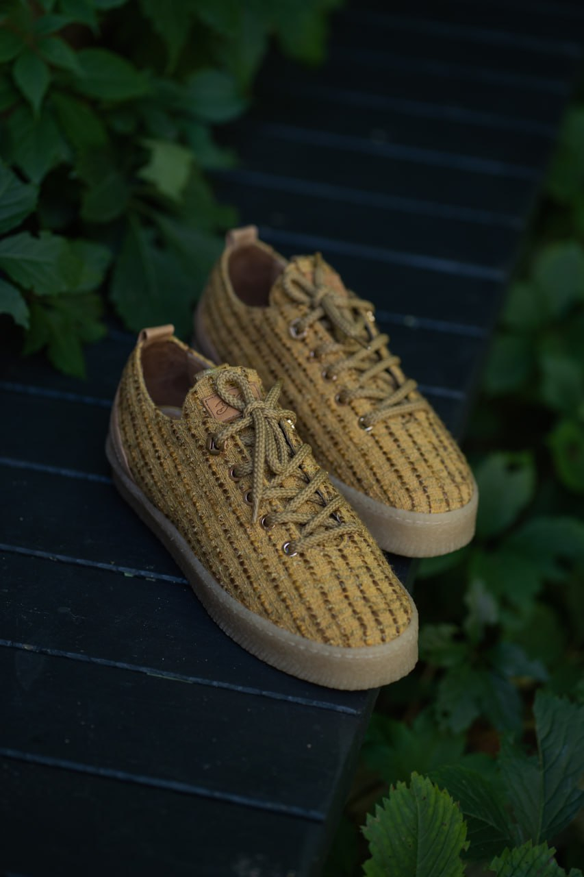 Sneakers TWEED mustard