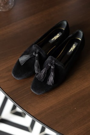 LOAFERS VELVET BLACK